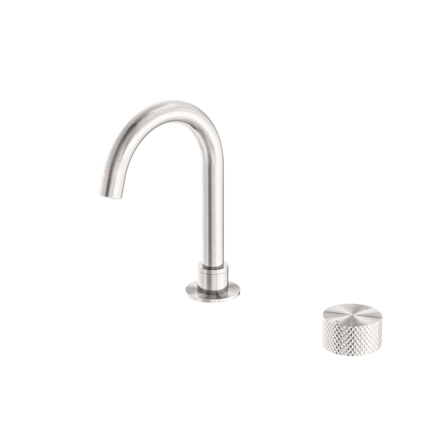 Nero Opal Progressive Basin Set Brushed Nickel Tapware Nero
