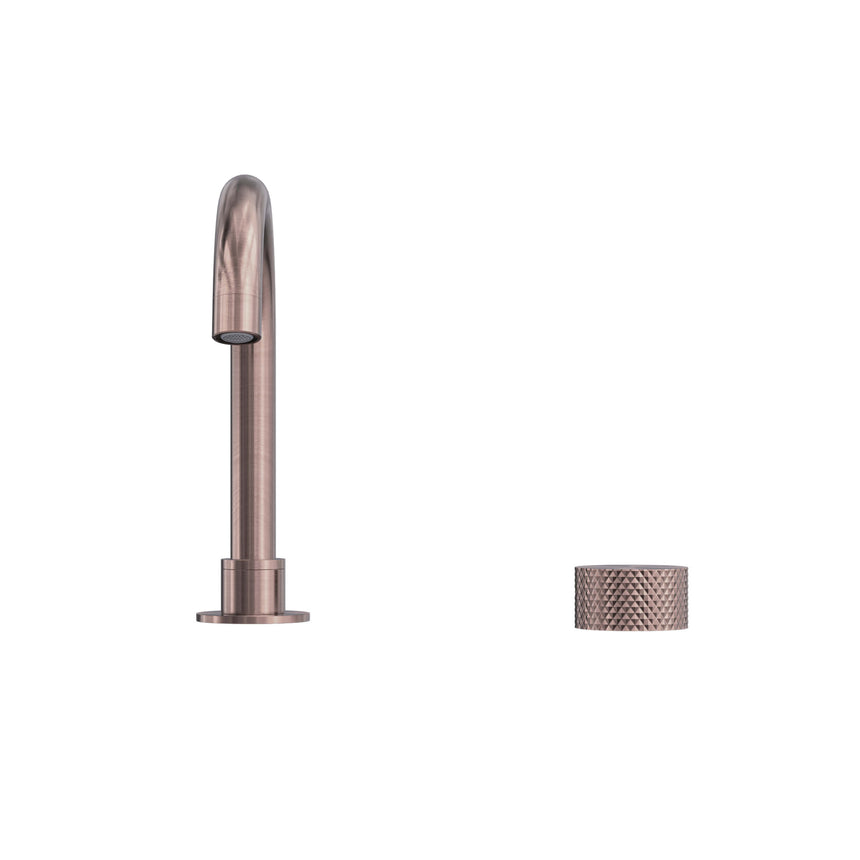 Nero Opal Progressive Basin Set Brushed Bronze Tapware Nero