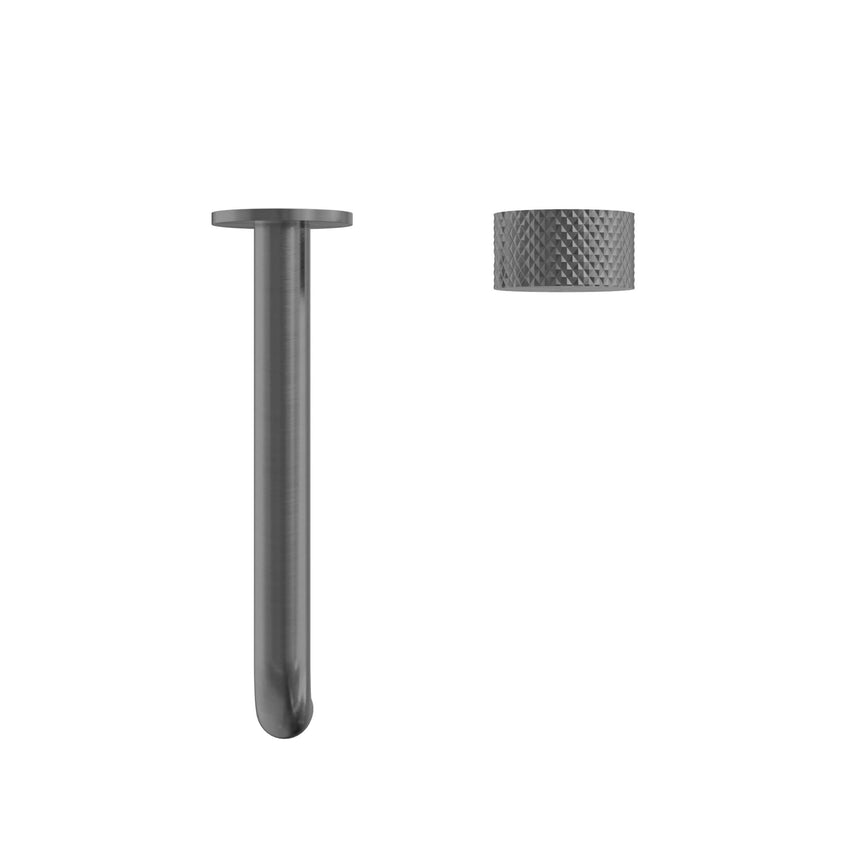 Nero Opal Progressive Wall Basin Set 185mm Spout Graphite Tapware Nero