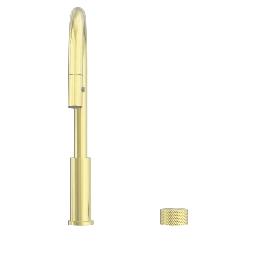 Nero Opal Progressive Pull Out Kitchen Set Brushed Yellow Gold Tapware Nero