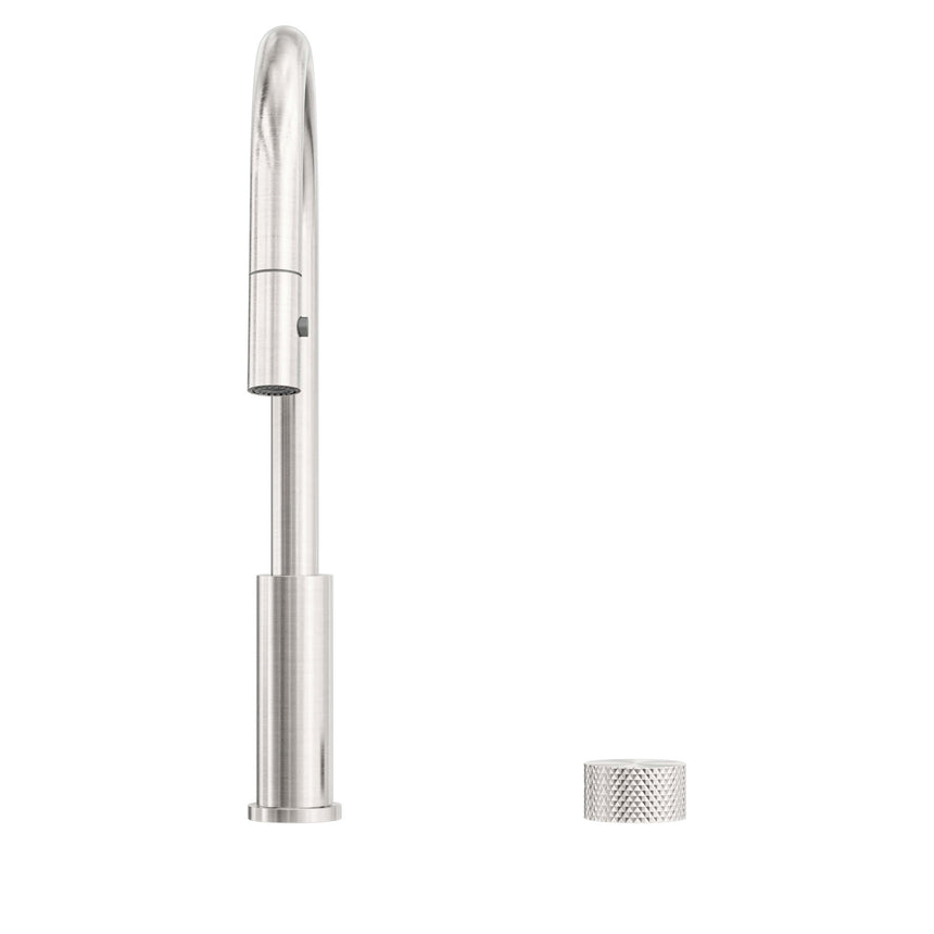 Nero Opal Progressive Pull Out Kitchen Set Brushed Nickel Tapware Nero