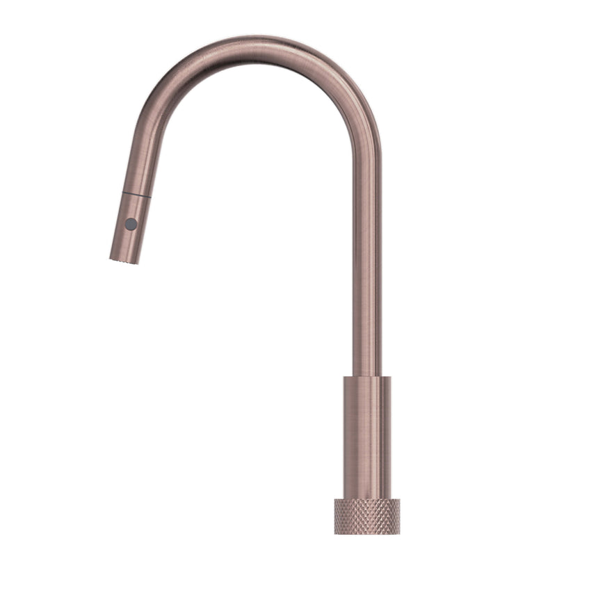 Nero Opal Progressive Pull Out Kitchen Set Brushed Bronze Tapware Nero