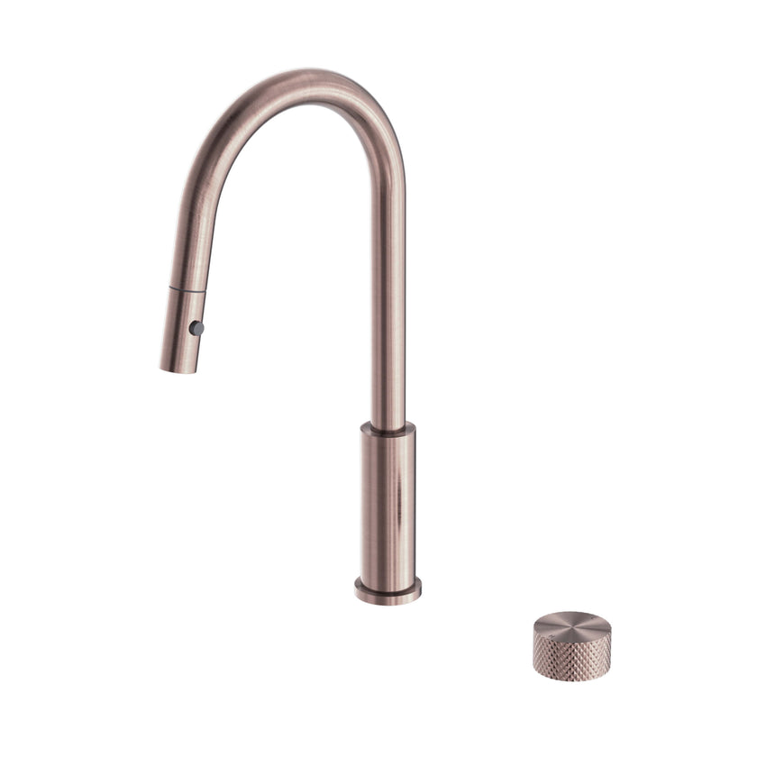Nero Opal Progressive Pull Out Kitchen Set Brushed Bronze Tapware Nero