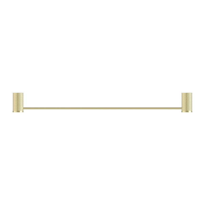 Nero Opal Single Towel Rail 600mm Brushed Yellow Gold Bathroom Accessories Nero
