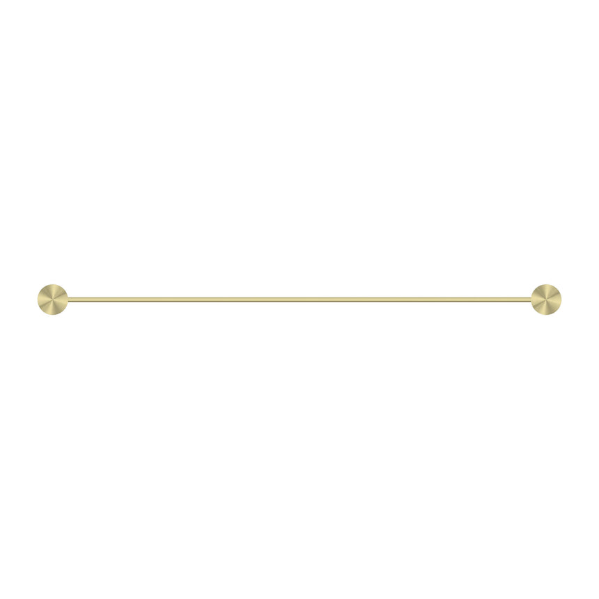 Nero Opal Single Towel Rail 600mm Brushed Yellow Gold Bathroom Accessories Nero