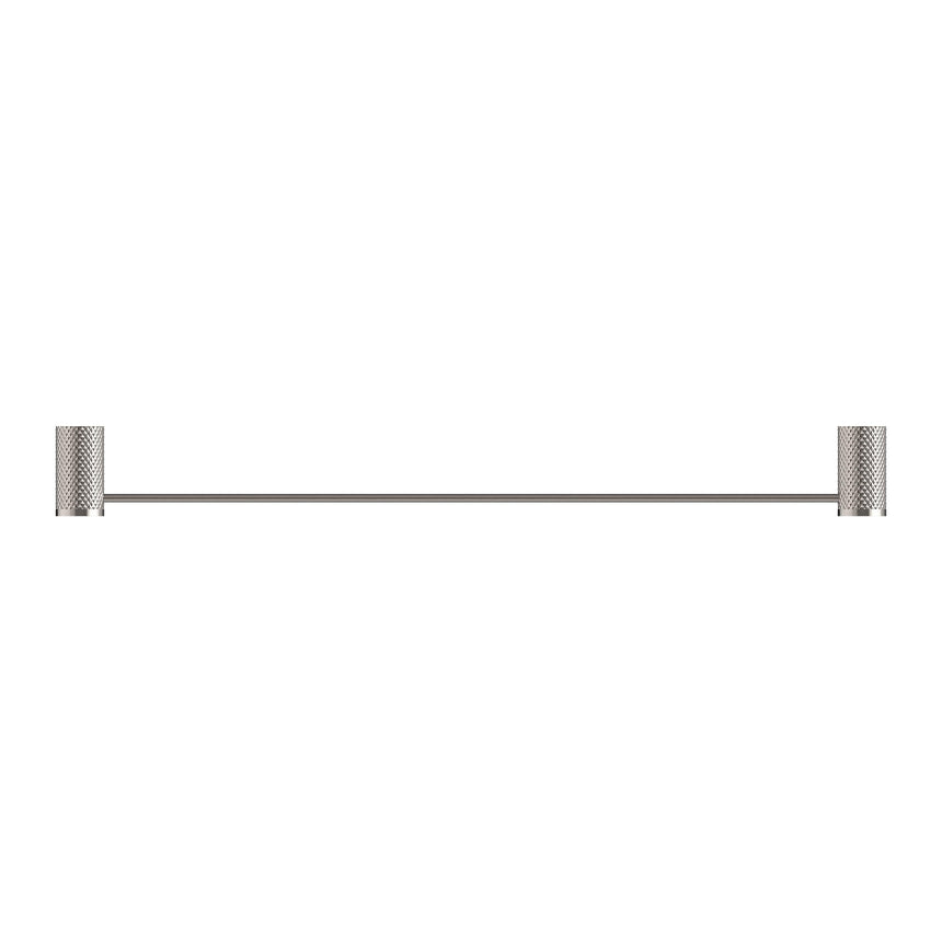 Nero Opal Single Towel Rail 600mm Brushed Nickel Bathroom Accessories Nero