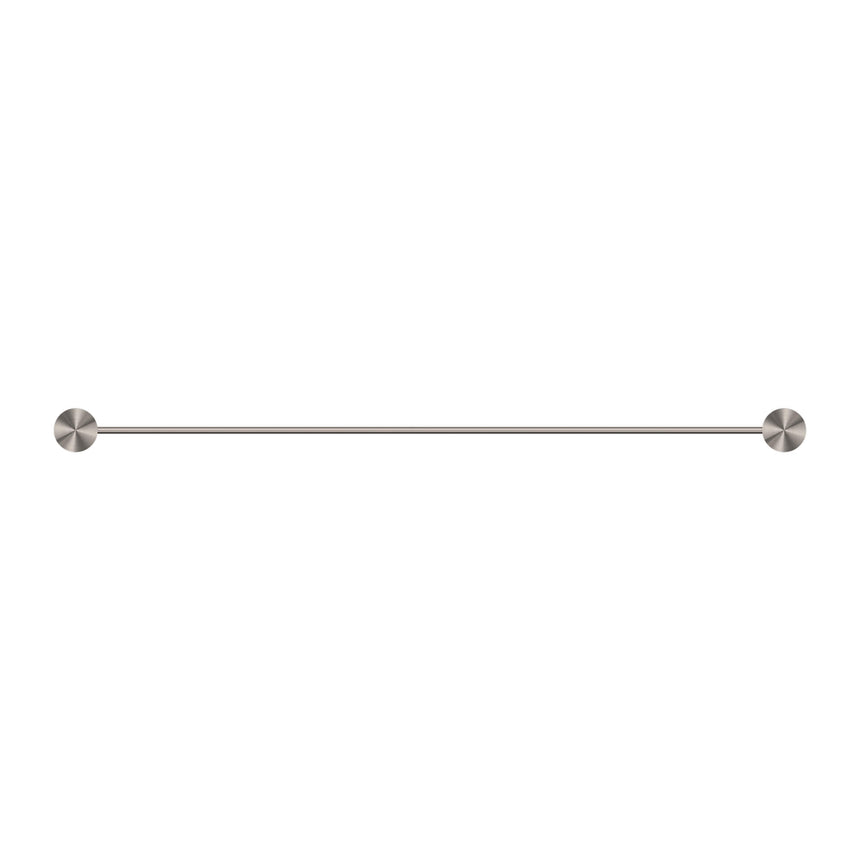Nero Opal Single Towel Rail 600mm Brushed Nickel Bathroom Accessories Nero