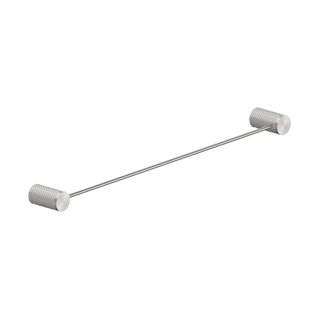 Nero Opal Single Towel Rail 600mm Brushed Nickel Bathroom Accessories Nero