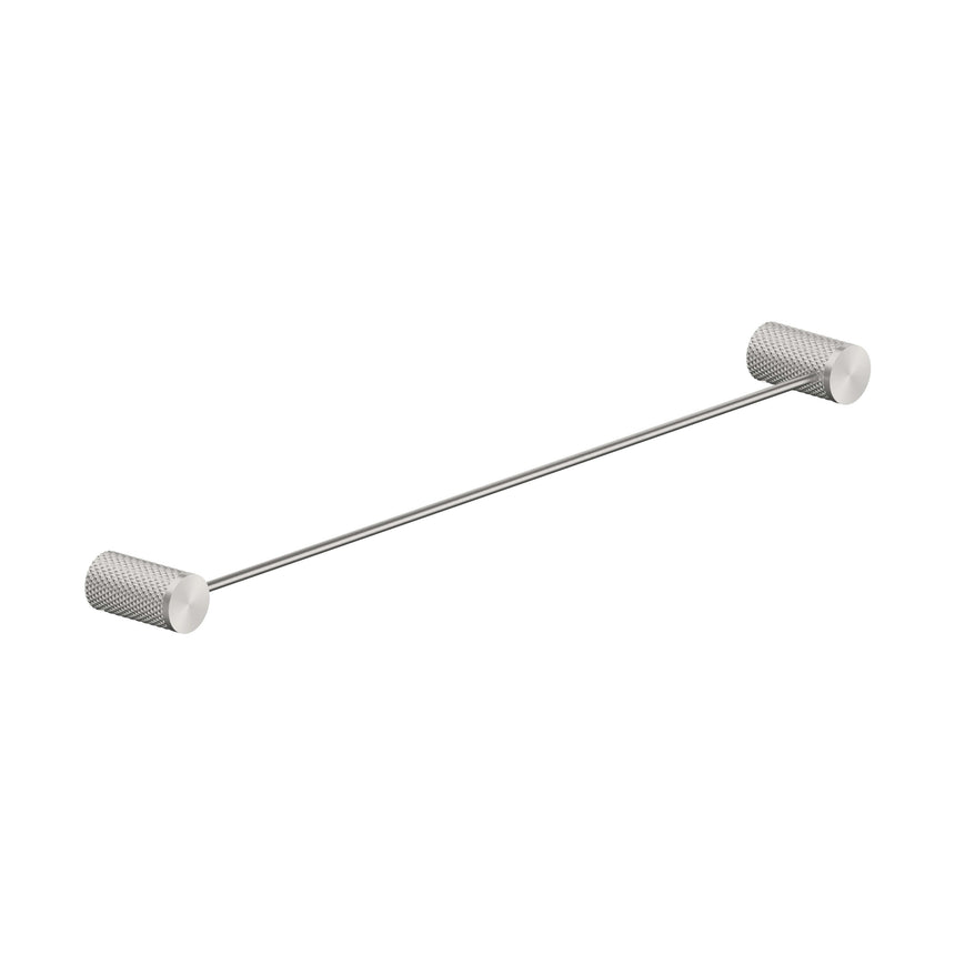 Nero Opal Single Towel Rail 600mm Brushed Nickel Bathroom Accessories Nero