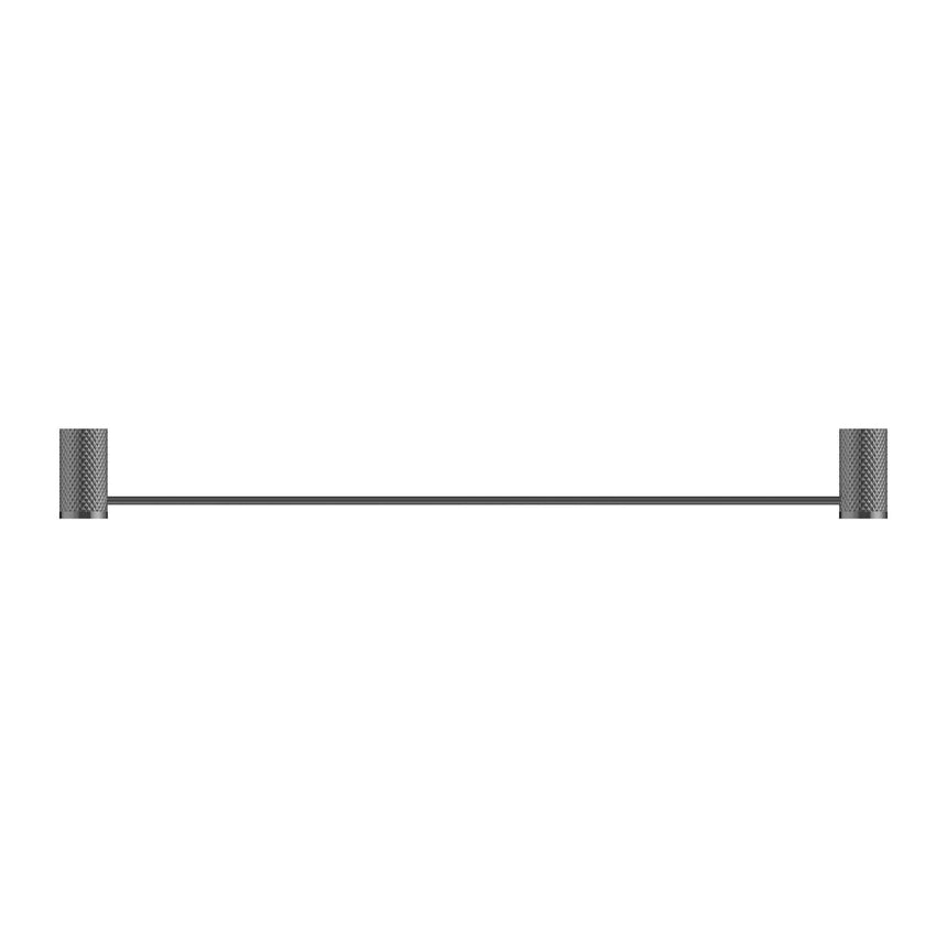 Nero Opal Single Towel Rail 600mm Graphite Bathroom Accessories Nero