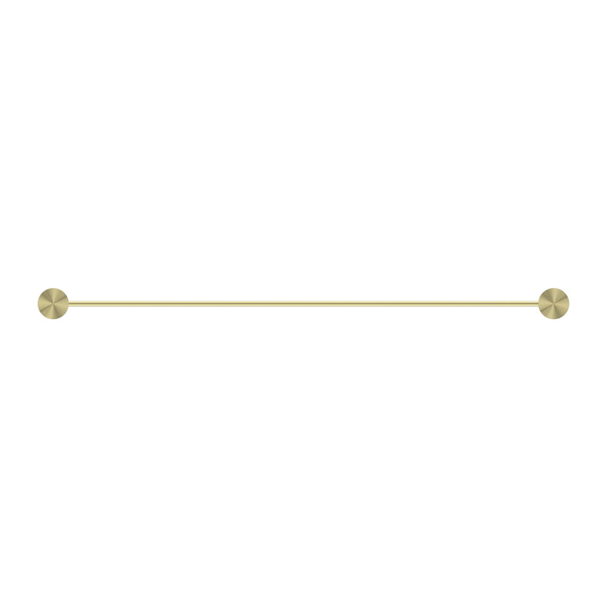 Nero Opal Double Towel Rail 600mm Brushed Yellow Gold Bathroom Accessories Nero