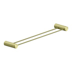 Nero Opal Double Towel Rail 600mm Brushed Yellow Gold