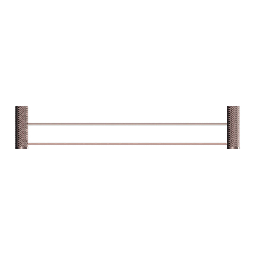 Nero Opal Double Towel Rail 600mm Brushed Bronze Bathroom Accessories Nero
