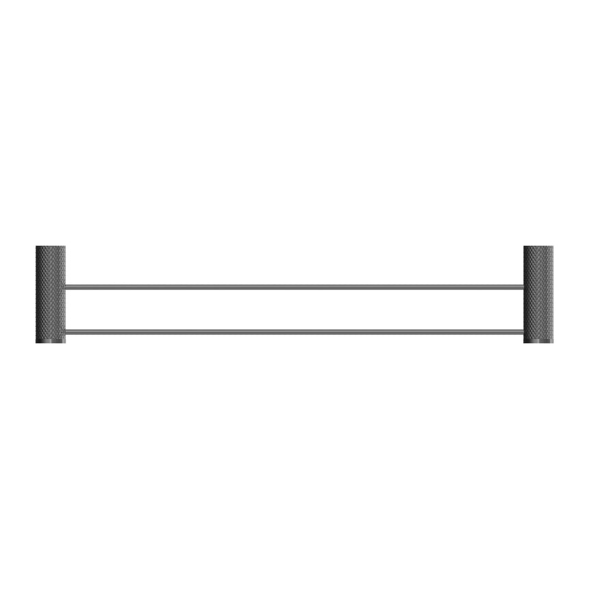 Nero Opal Double Towel Rail 600mm Graphite Bathroom Accessories Nero