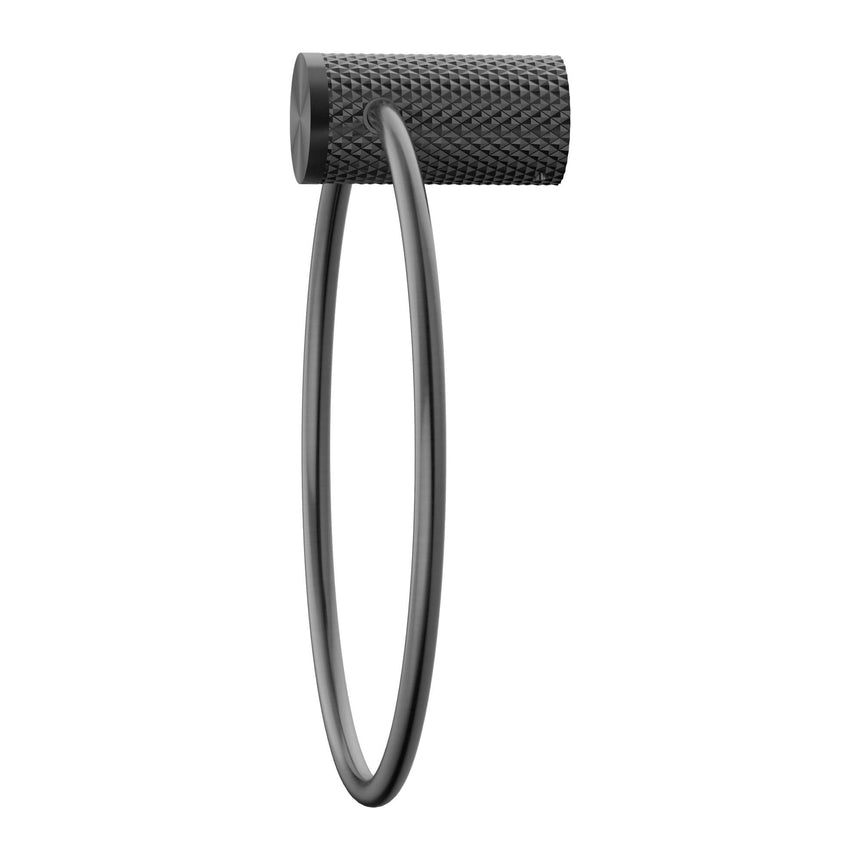 Nero Opal Towel Ring Graphite Bathroom Accessories Nero