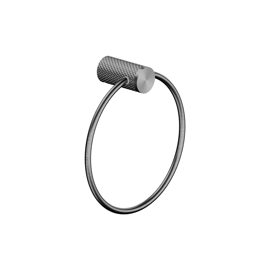 Nero Opal Towel Ring Graphite Bathroom Accessories Nero