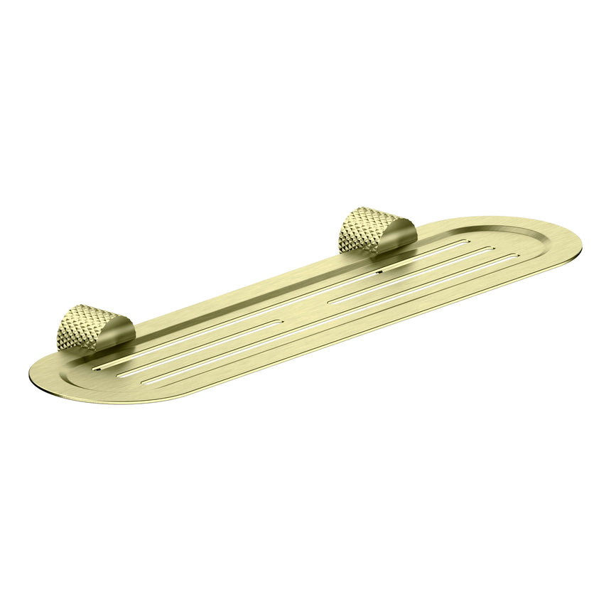 Nero Opal Metal Shelf Brushed Yellow Gold Bathroom Accessories Nero