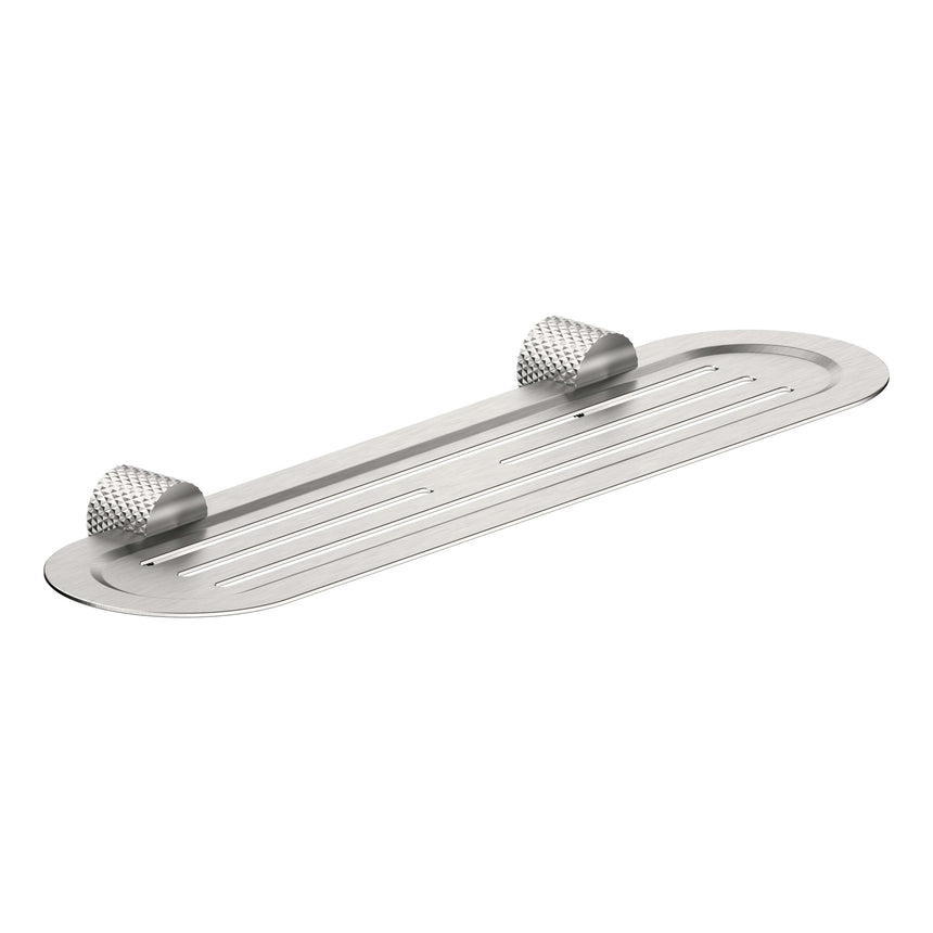 Nero Opal Metal Shelf Brushed Nickel Bathroom Accessories Nero