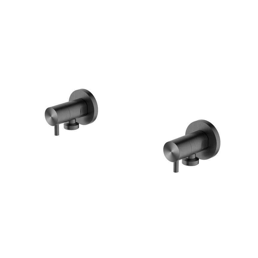 Nero Washing Machine Tap Set Gun Metal Bathroom Accessories Nero