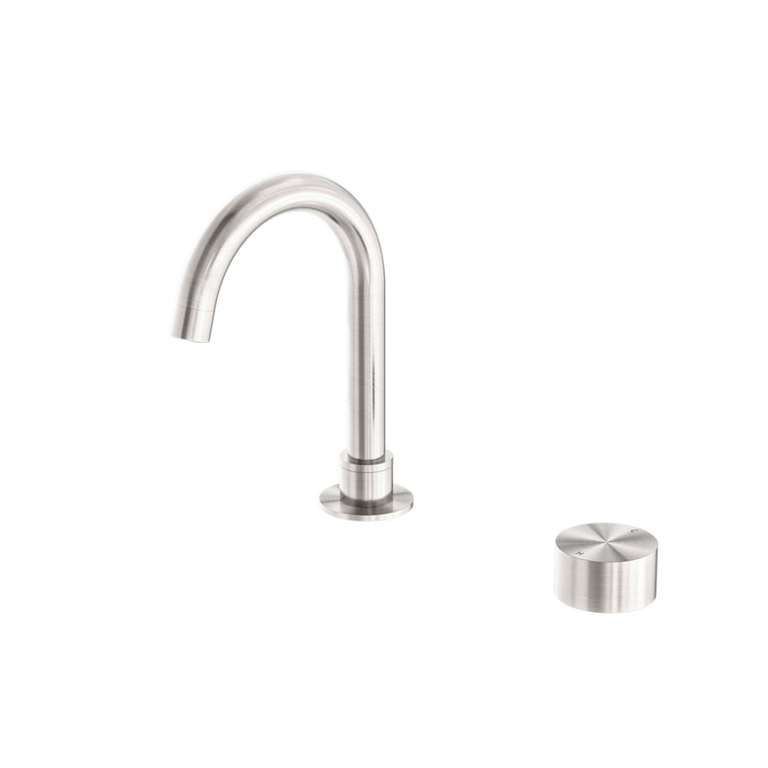 Nero Kara Progressive Basin Set Brushed Nickel Tapware Nero