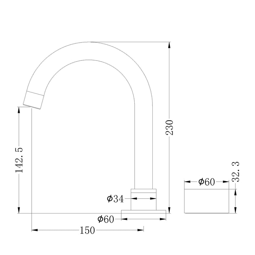 Nero Kara Progressive Basin Set Matte Black Tapware Nero