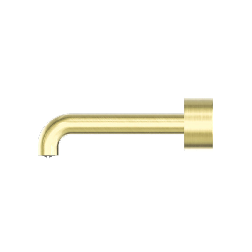 Nero Kara Progressive Wall Basin Set 230mm Spout Brushed Yellow Gold Tapware Nero