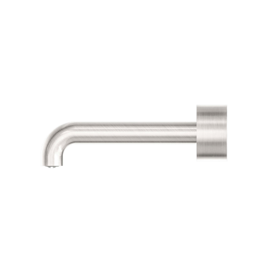 Nero Kara Progressive Wall Basin Set 230mm Spout Brushed Nickel Tapware Nero