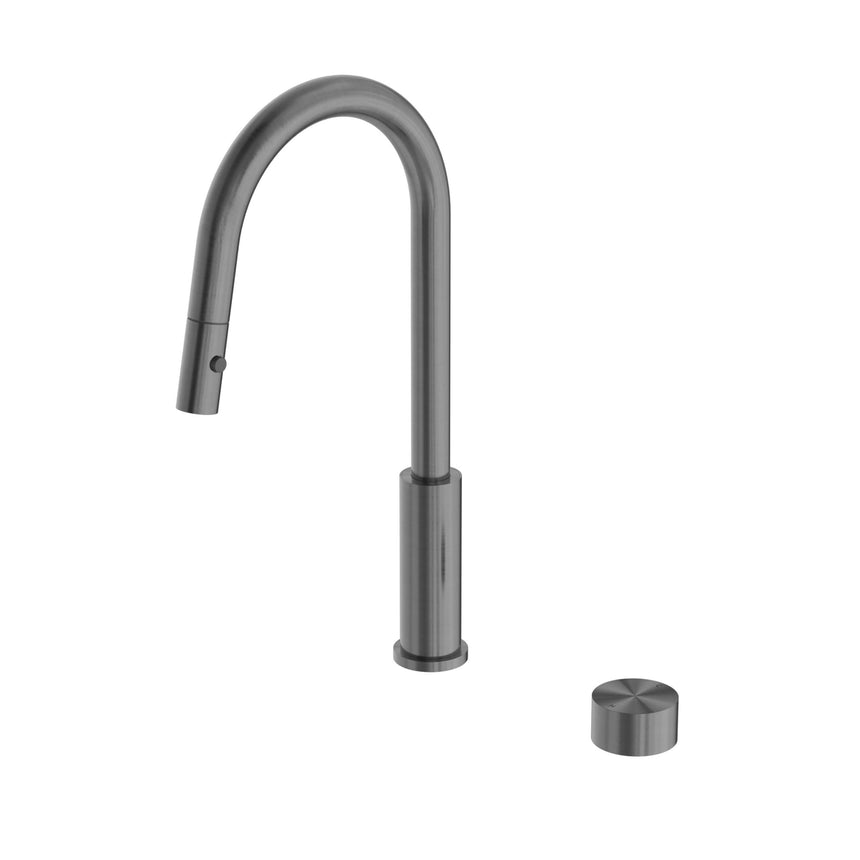 Nero Kara Progressive Pull Out Kitchen Set Gun Metal Tapware Nero