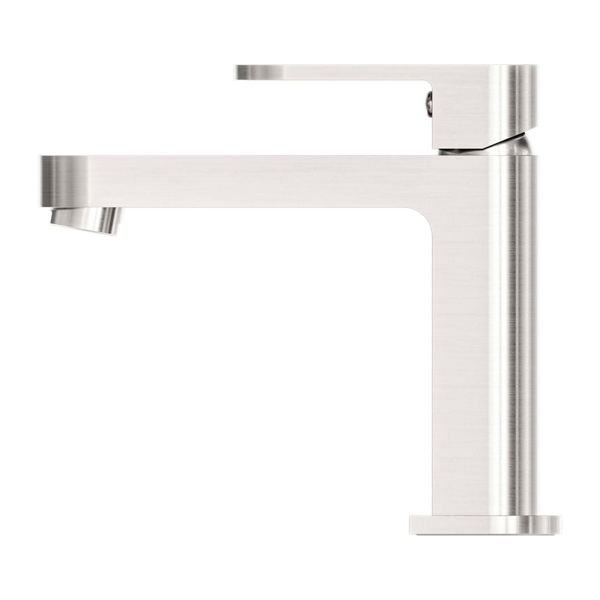 Nero Ecco Basin Mixer Brushed Nickel Tapware Nero