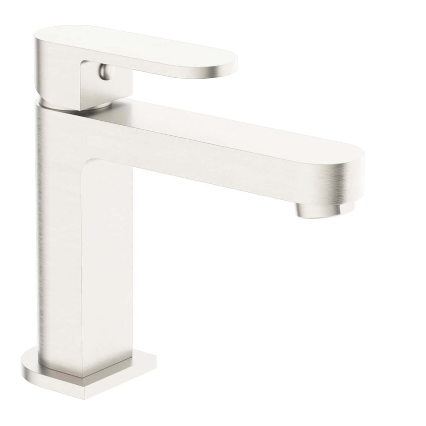 Nero Ecco Basin Mixer Brushed Nickel Tapware Nero