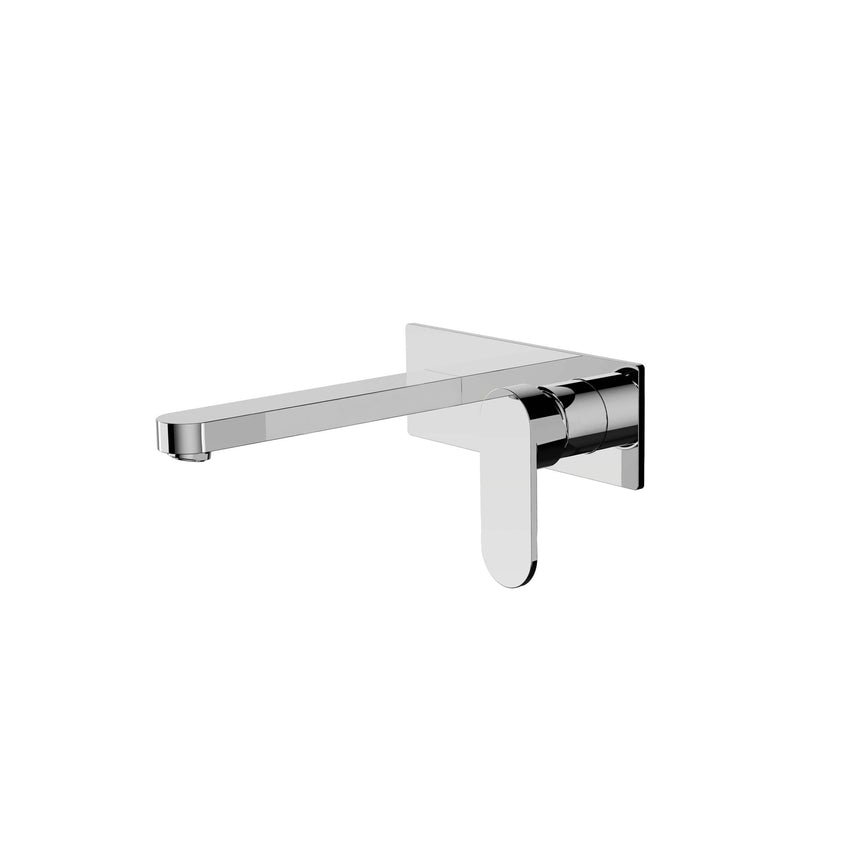 Nero Ecco Wall Basin/Bath Mixer Chrome Tapware Nero