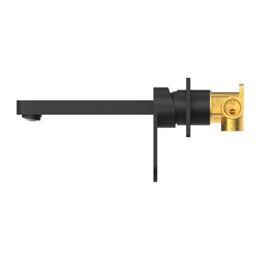 Nero Ecco Wall Basin/Bath Mixer Matte Black Tapware Nero