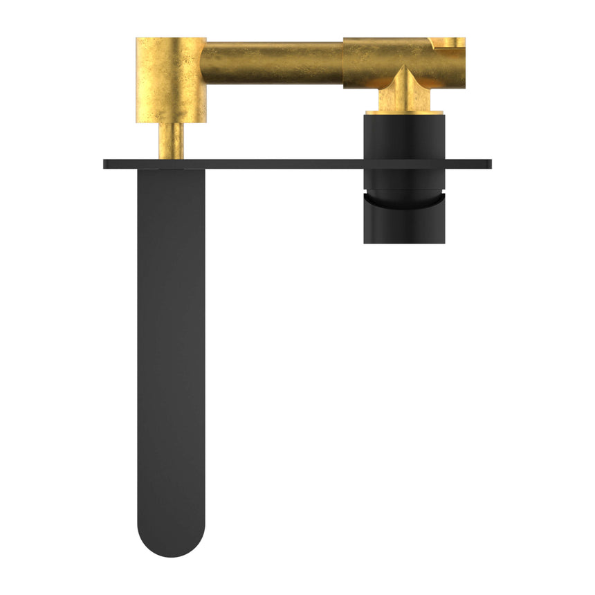 Nero Ecco Wall Basin/Bath Mixer Matte Black Tapware Nero