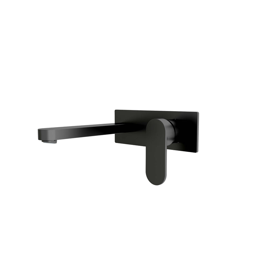 Nero Ecco Wall Basin/Bath Mixer Matte Black Tapware Nero