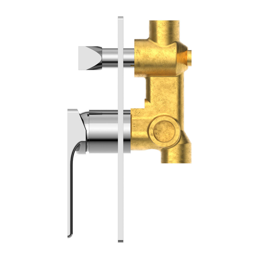 Nero Ecco Shower Mixer With Divertor Chrome Shower Nero