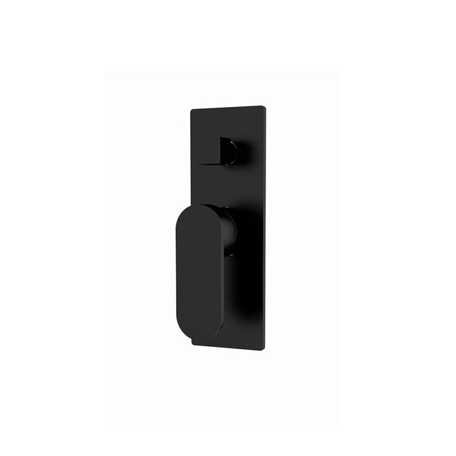 Nero Ecco Shower Mixer With Divertor Matte Black Shower Nero