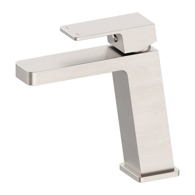 Nero Celia Angle Basin Mixer Brushed Nickel Tapware Nero