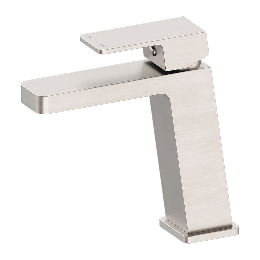 Nero Celia Angle Basin Mixer Brushed Nickel Tapware Nero