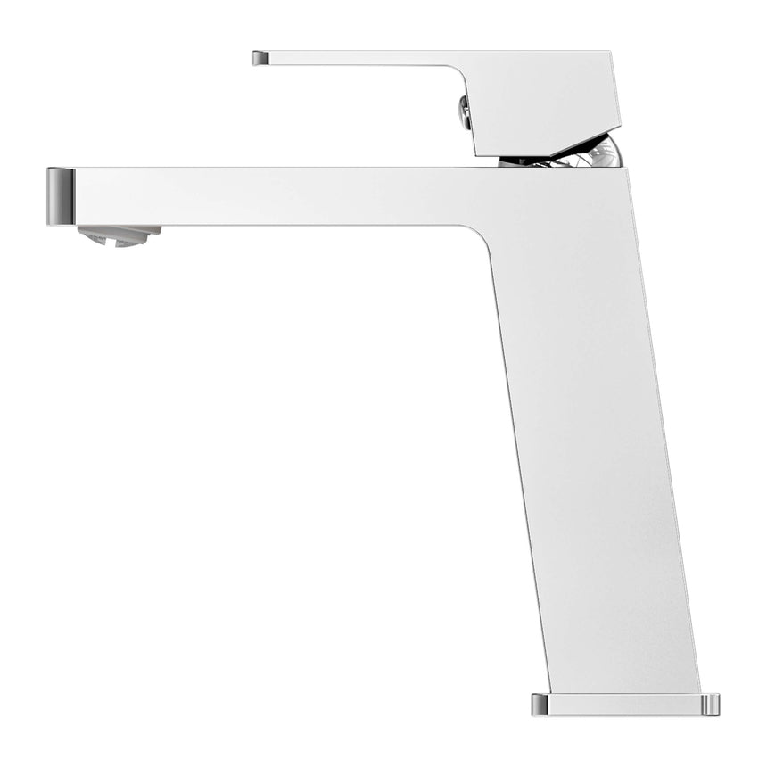 Nero Celia Angle Basin Mixer Chrome Tapware Nero