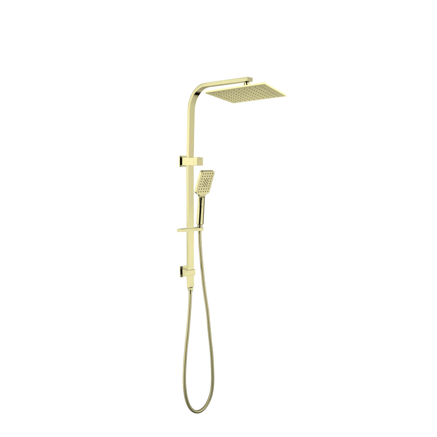 Nero Celia Shower Set Square Head Brushed Yellow Gold Shower Nero
