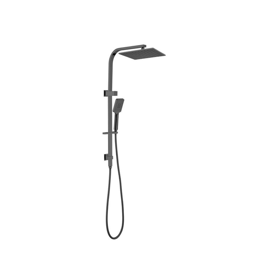 Nero Celia Shower Set Square Head Gun Metal Shower Nero