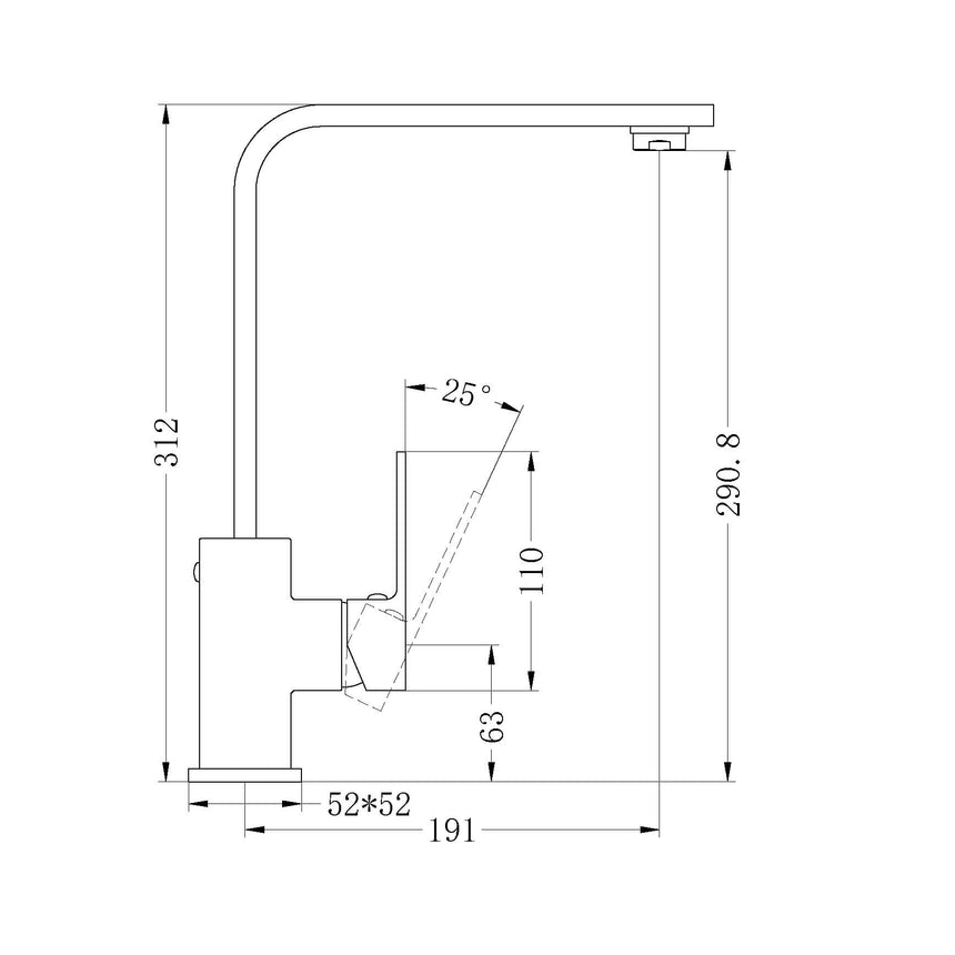 Nero Celia Kitchen Mixer Brushed Nickel NR301506BN Tapware Nero