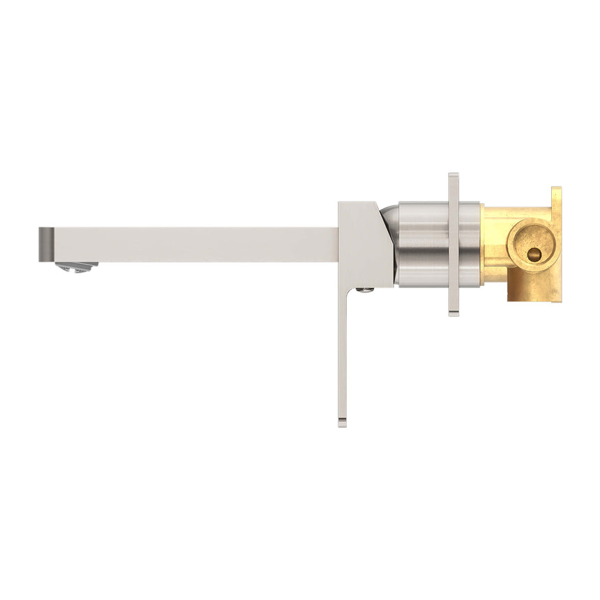 Nero Celia Wall Basin Mixer Brushed Nickel Tapware Nero