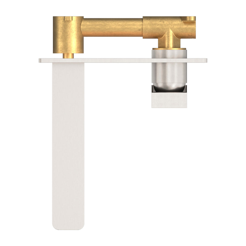 Nero Celia Wall Basin Mixer Brushed Nickel Tapware Nero