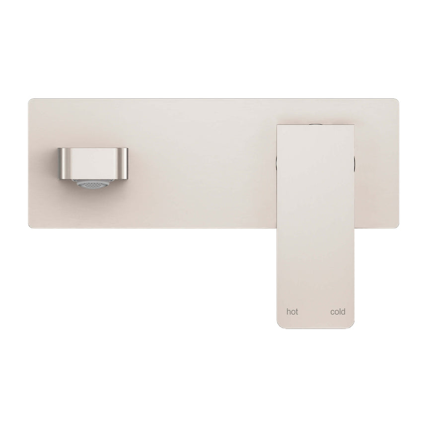 Nero Celia Wall Basin Mixer Brushed Nickel Tapware Nero