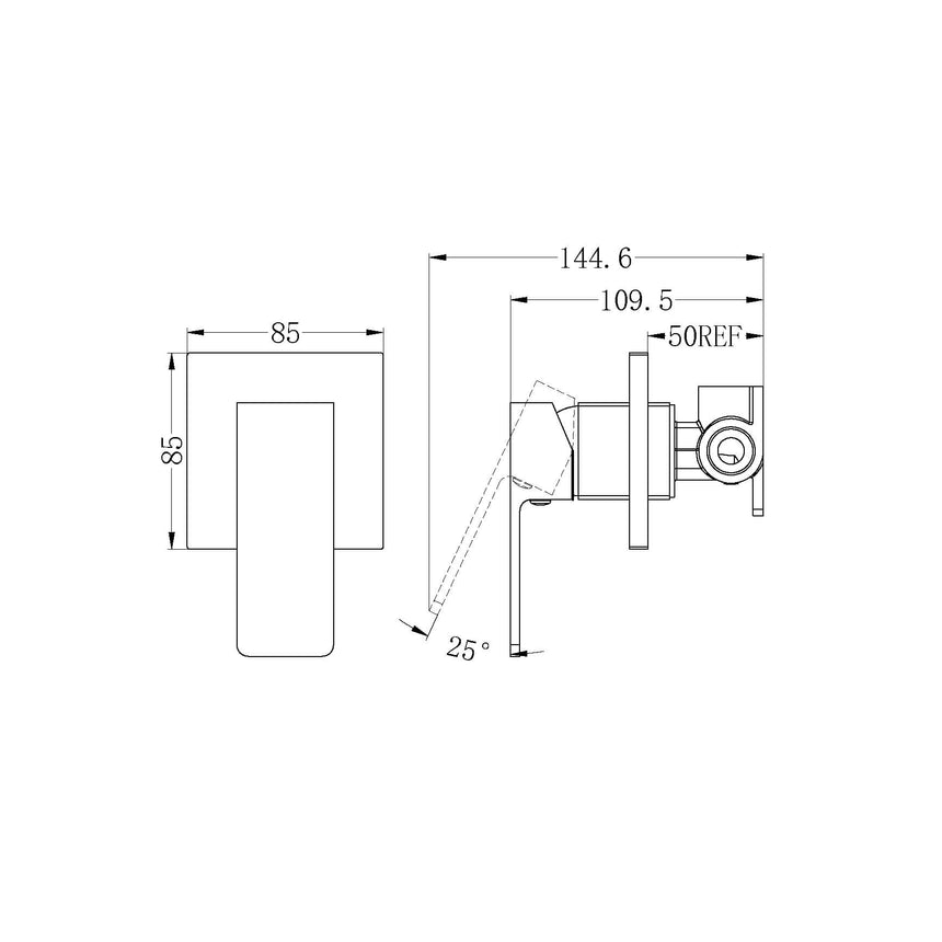Nero Celia Shower Mixer Chrome Shower Nero