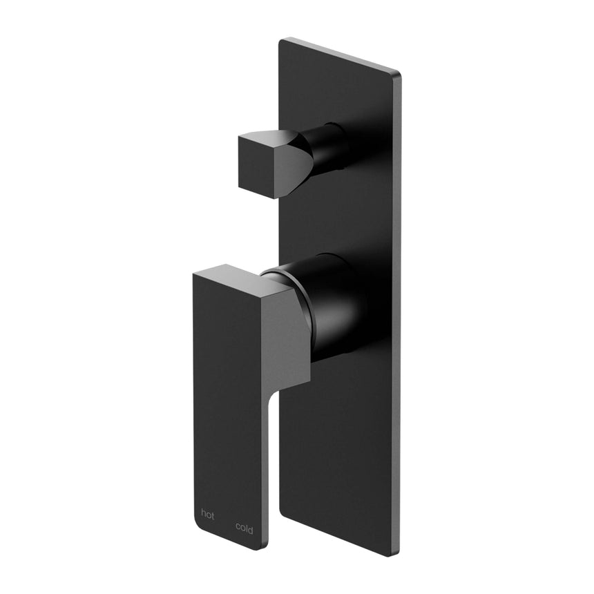 Nero Celia Shower Mixer With Divertor Matte Black Shower Nero