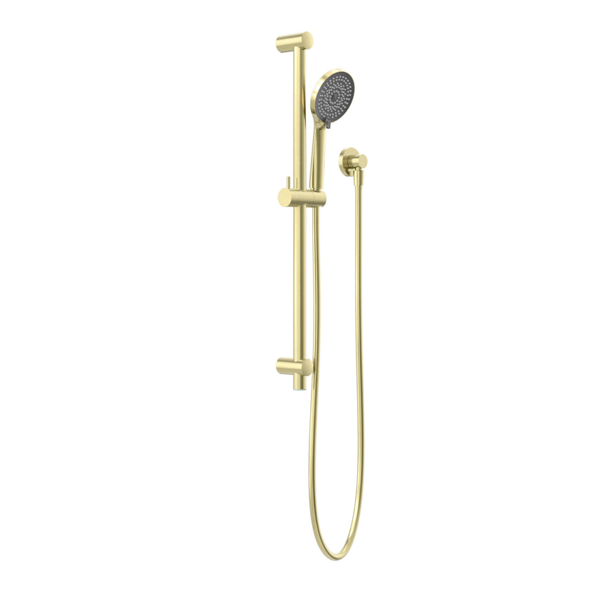 Nero Round Metal Project Rail Shower Brushed Yellow Gold Shower Nero