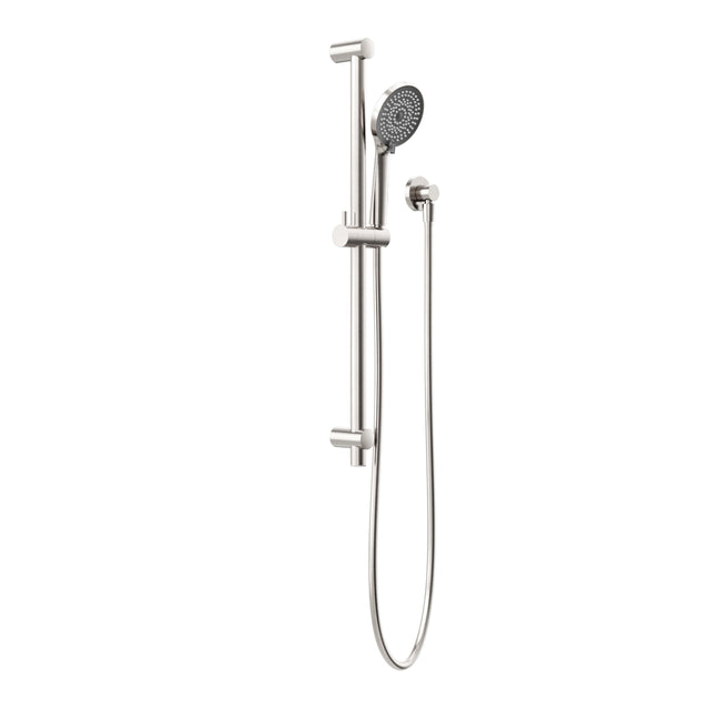 Nero Round Metal Project Rail Shower Brushed Nickel Shower Nero