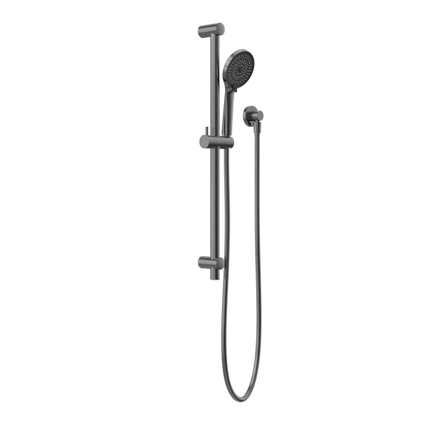 Nero Round Metal Project Rail Shower Gun Metal Shower Nero